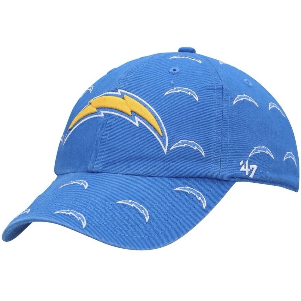 '47 Brand NFL Los Angeles Chargers Womens Clean Up Confetti Hat Adjustable Blue
